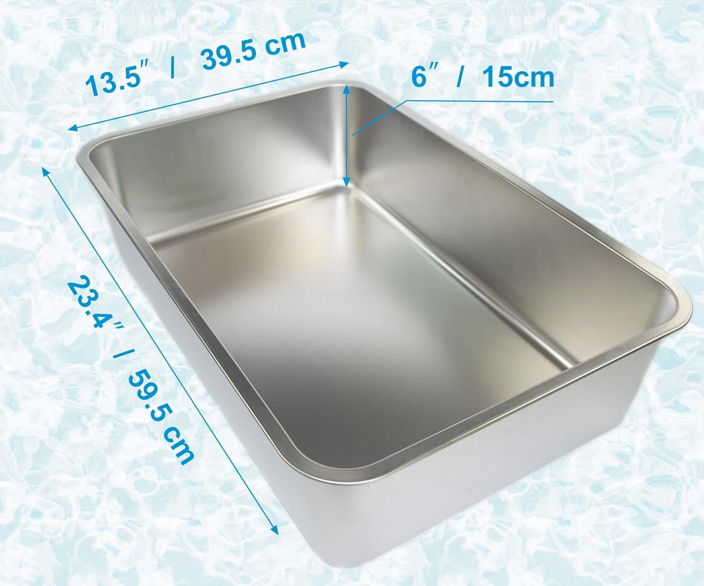 Extra Large Stainless Steel Litter Box with Smooth Surface T5283