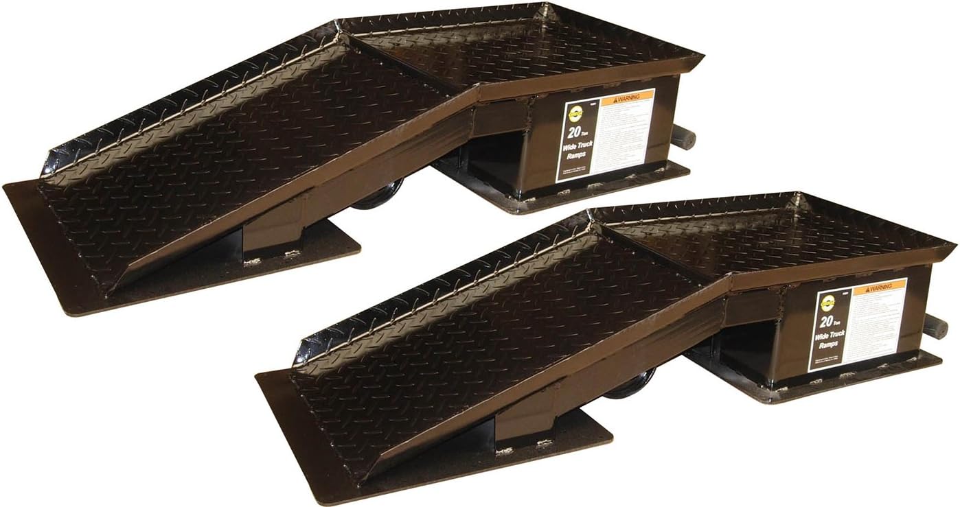 Black Wide Truck Ramp - 20 Ton Capacity A1171