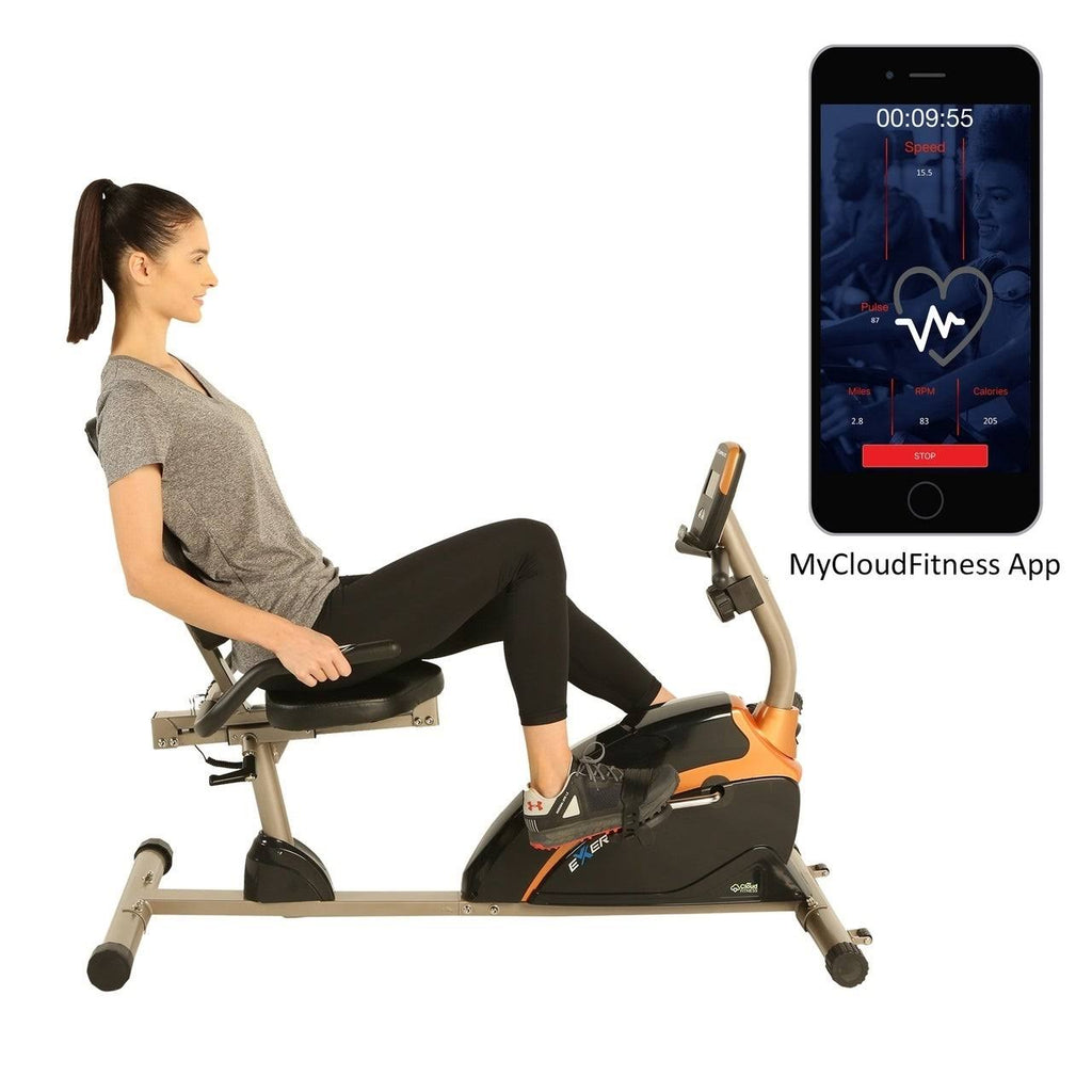 High-Capacity Recumbent Bike with Bluetooth B422164