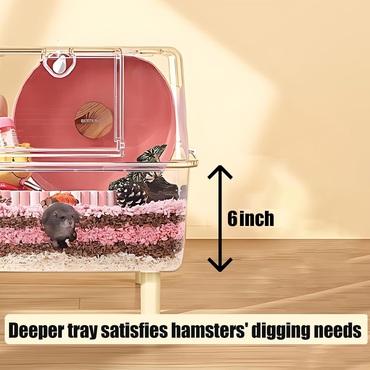 Transparent Acrylic Small Animal Cage D58660