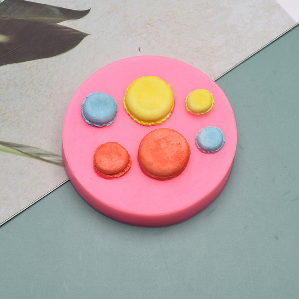 6 Cavities Macarons Shape Fondant Molds D7631