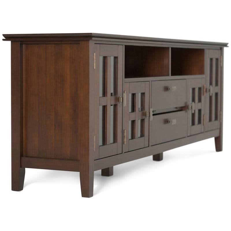 Solid Wood TV Media Stand in Russet Brown X701815