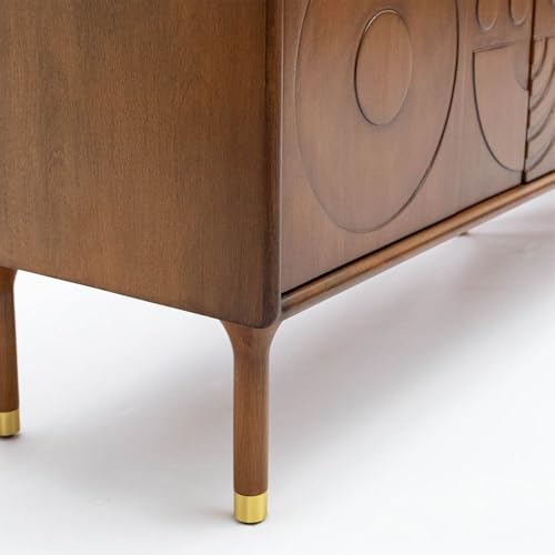 Walnut Wood TV Stand with Storage, 70.87" H467387