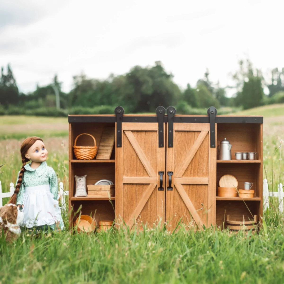 Brown Wooden Storage Trunk F1701