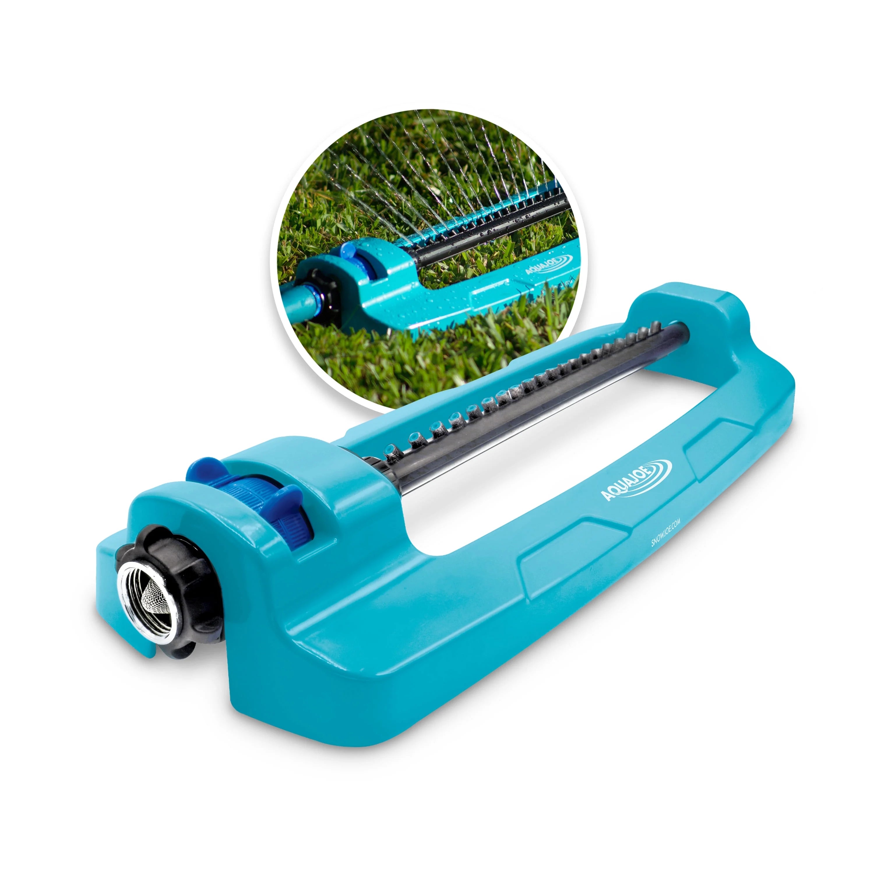 Metal Base Oscillating Sprinkler, Adjustable Spray Pattern, 4,400 Sq. ft. Max Coverage E99533