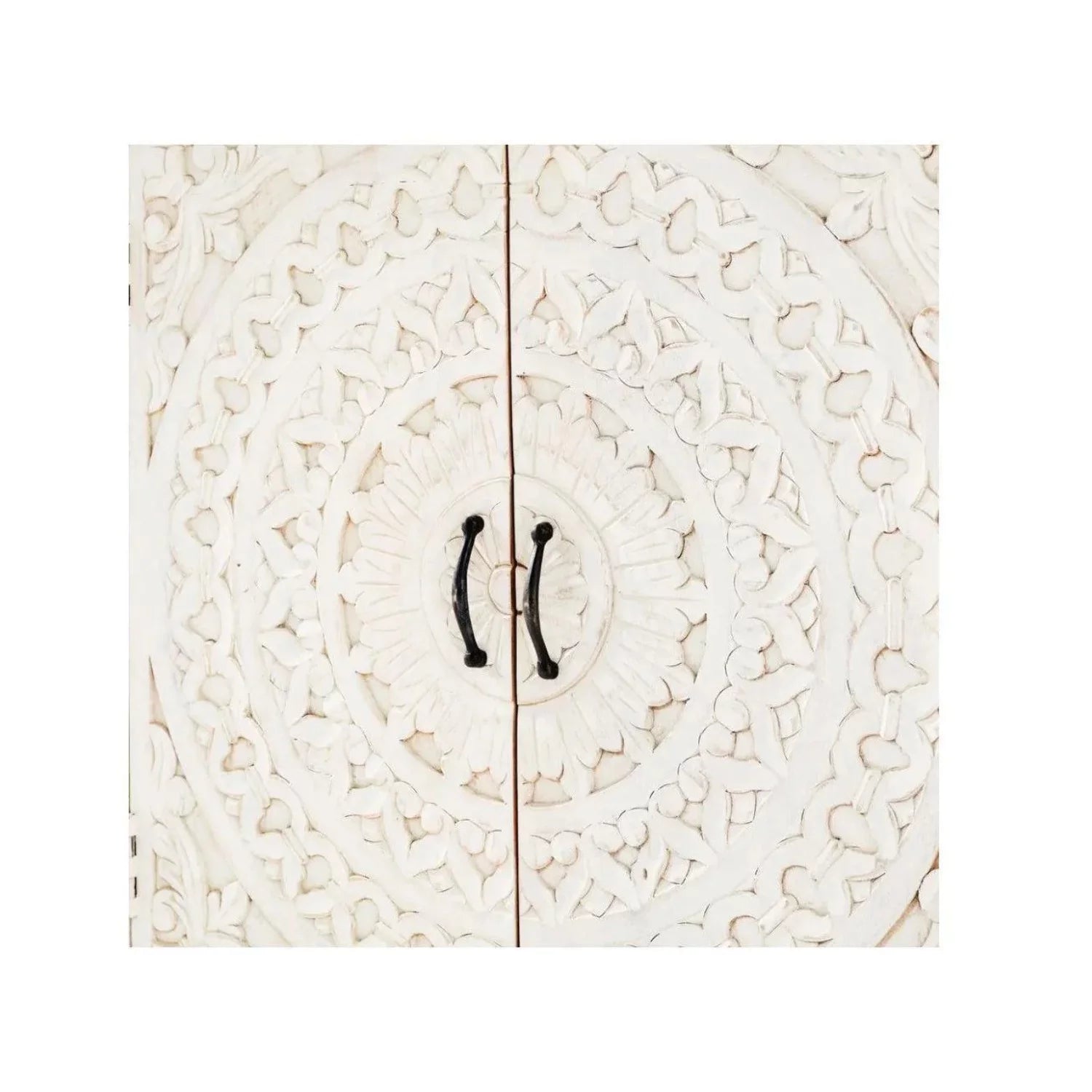 Whitewash Hand Carved Cabinet B538094