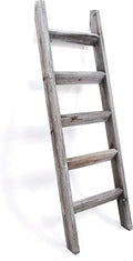 Gray White Wood Ladder Shelf Y2220
