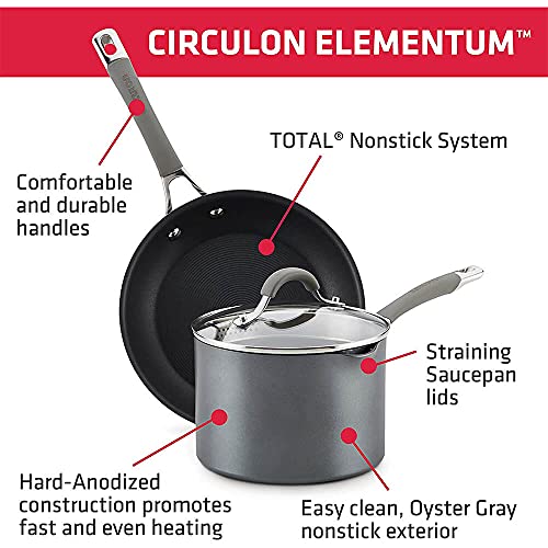 10 Piece Hard Anodized Nonstick Cookware Set B7722