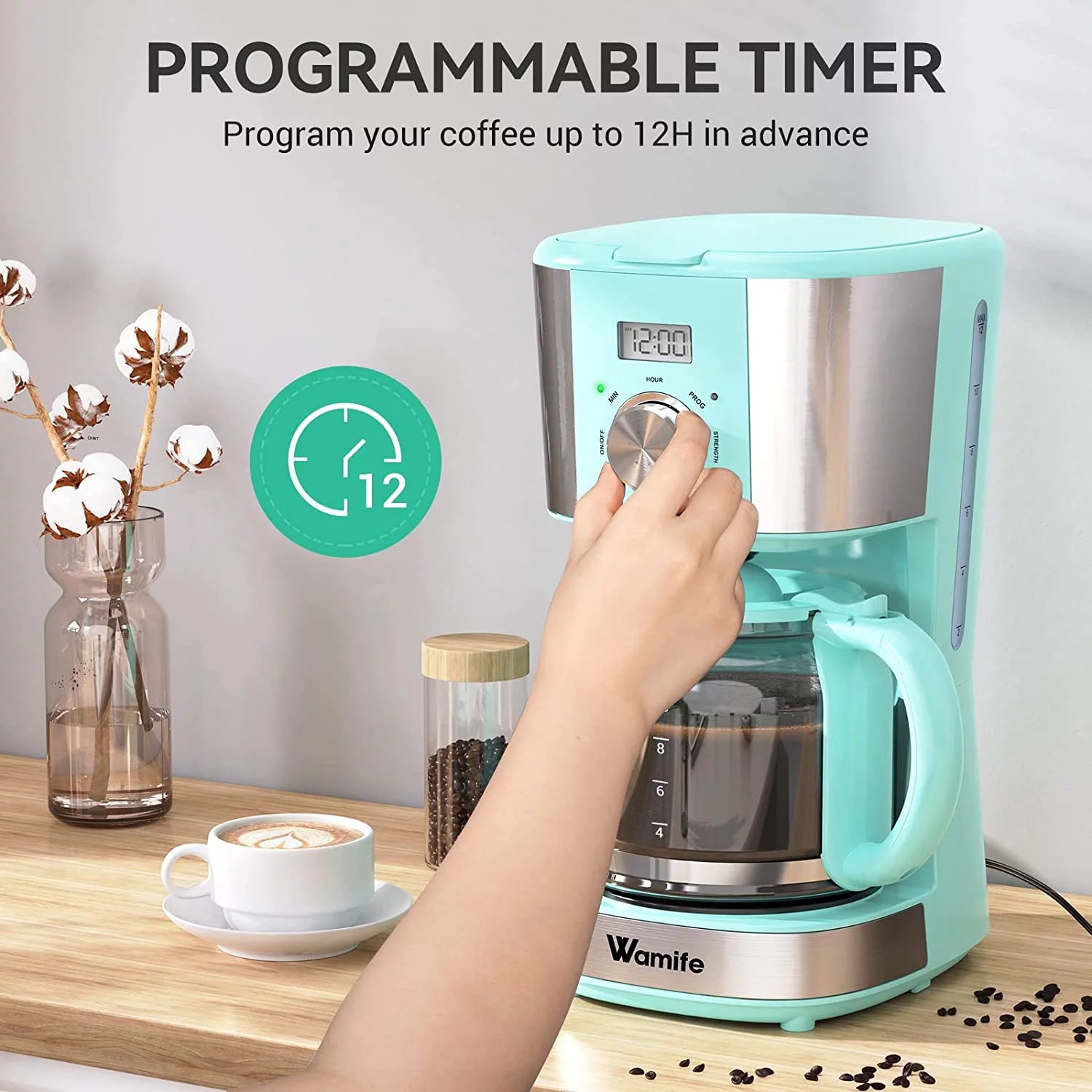 12-Cup Programmable Coffee Maker with Timer R78744