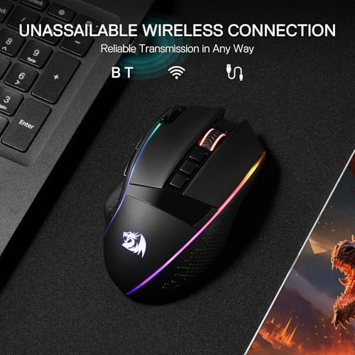 Wireless Gaming Mouse with 10000 DPI and 8 Macro Buttons W812885