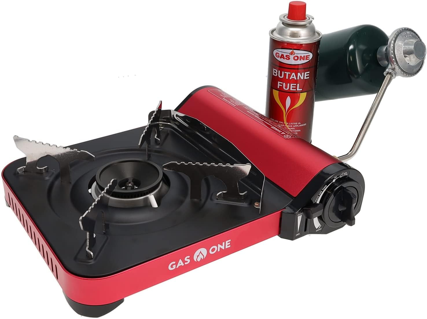 12,000 BTU Propane or Butane Portable Dual Fuel Camping Stove with Carrying Case R154