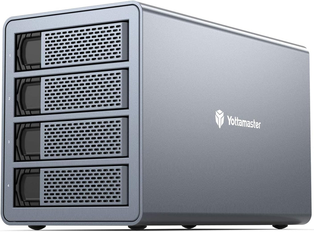 4 Bay Hard Drive Enclosure Aluminum Alloy USB3.0 to SATA3.0 External HDD SSD Storage Enclosure V5408