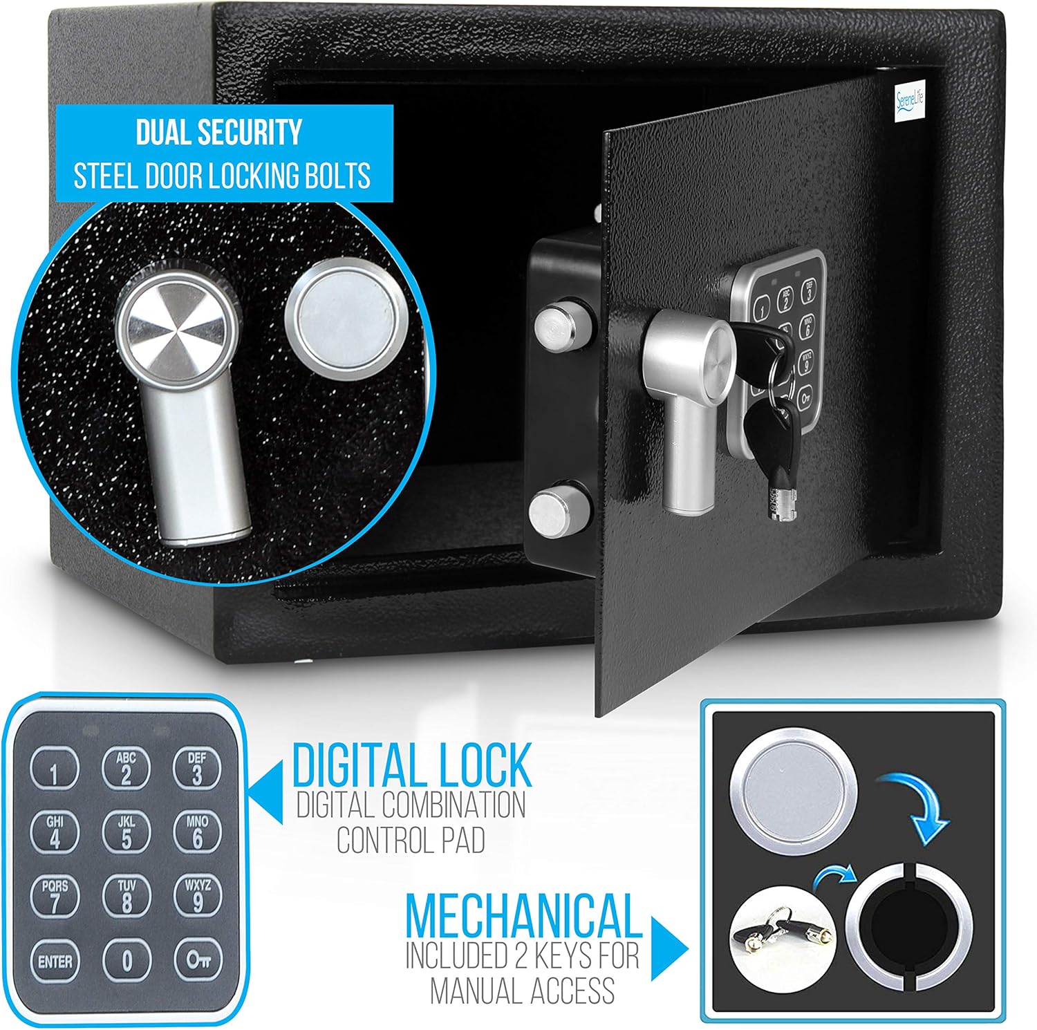 Digital Combination Lock Safe with Mechanical Override K749265