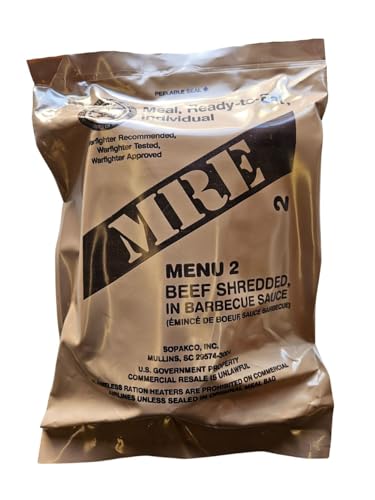 MRE Meal Ready to Eat with Entree, Snacks, Dessert, Drink Mix, Utensils, Condiments and FRH Q50821
