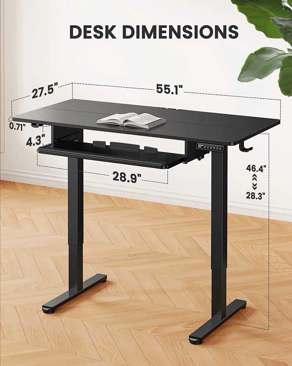 55 x 28 inches Height Adjustable Electric Standing Desk A315730