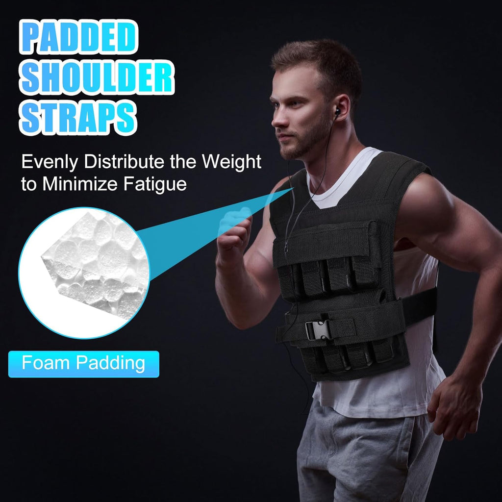 35lbs Adjustable Weighted Vest with Iron Weights G4178
