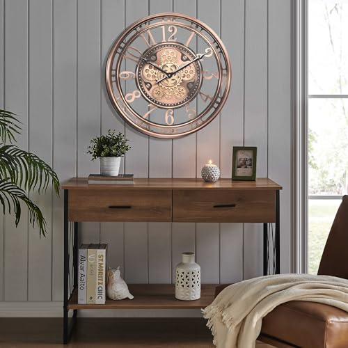 Large Copper Metal Wall Clock (21 Inch) Q10466