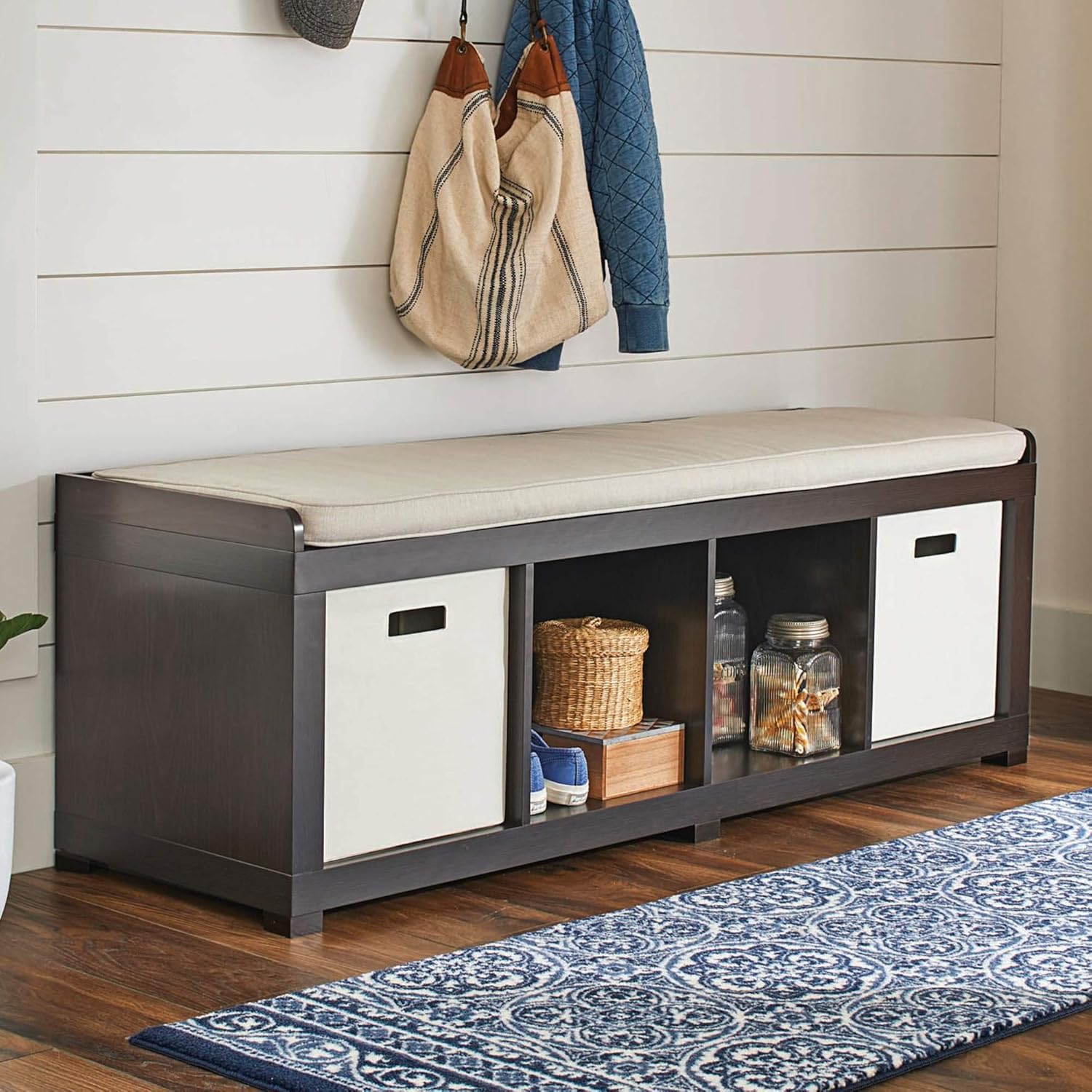 4-Cube Espresso Storage Bench Y5385
