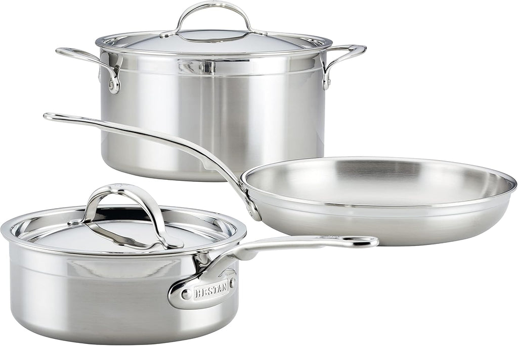 5-Piece Clad Stainless Steel Cookware Set A4300