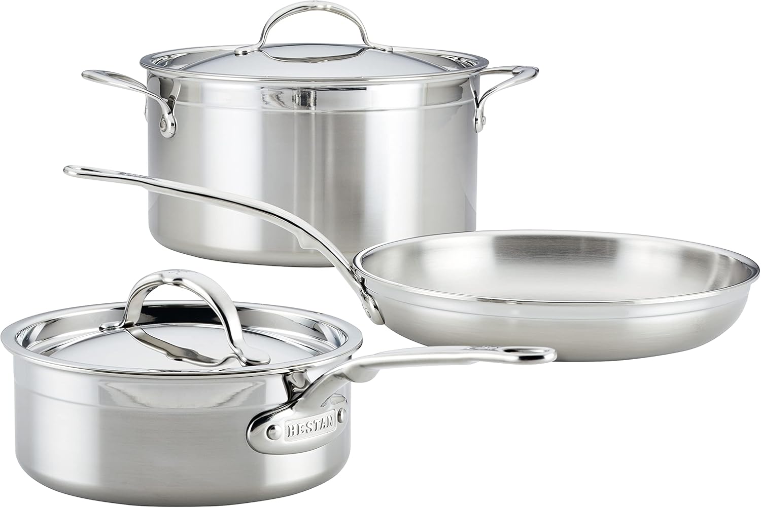5-Piece Clad Stainless Steel Cookware Set A4300