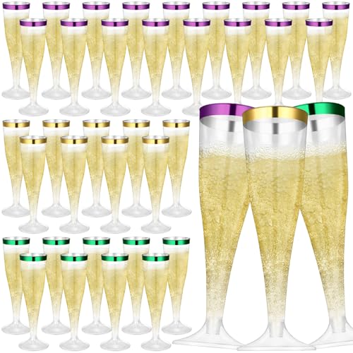 36 Pcs Clear Plastic Champagne Flutes 4.5 oz Disposable Y122344