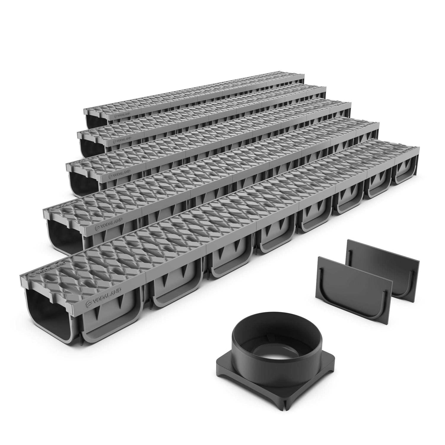 4 Inch Trench Drain System with Grate M8776