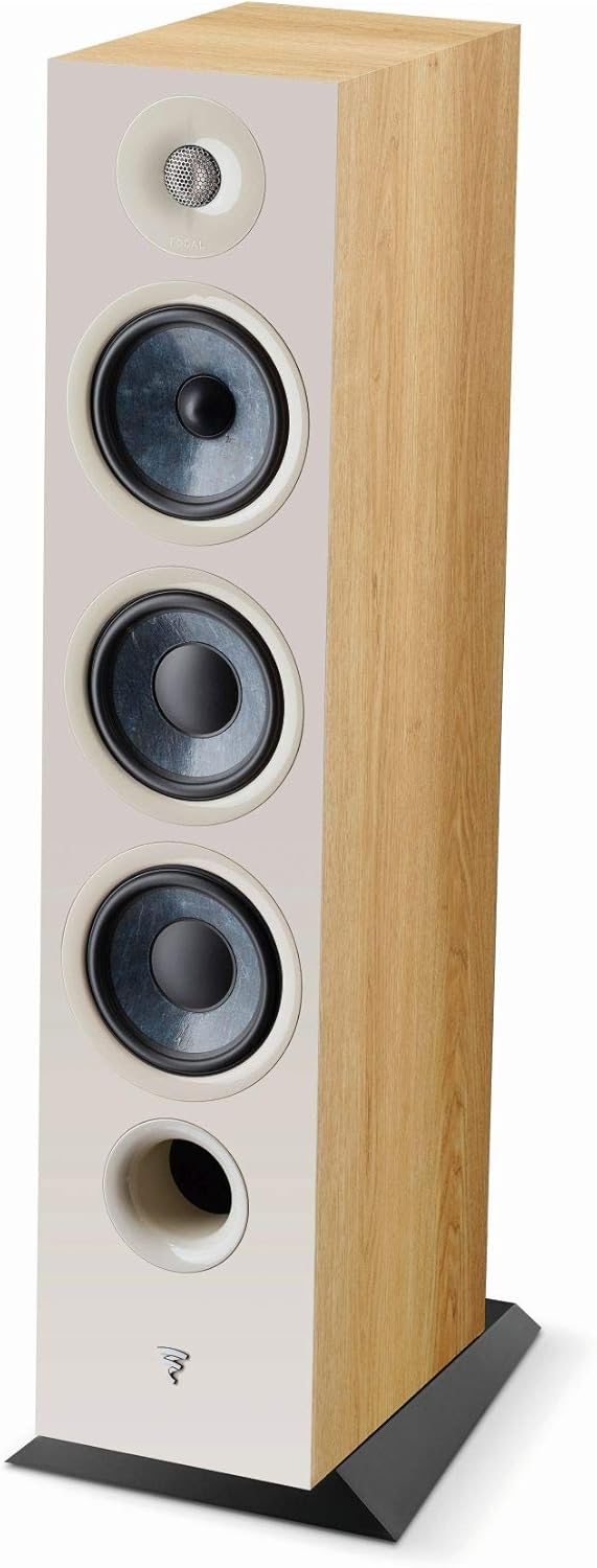 Light Wood 3-Way Floorstanding Speakers A171304