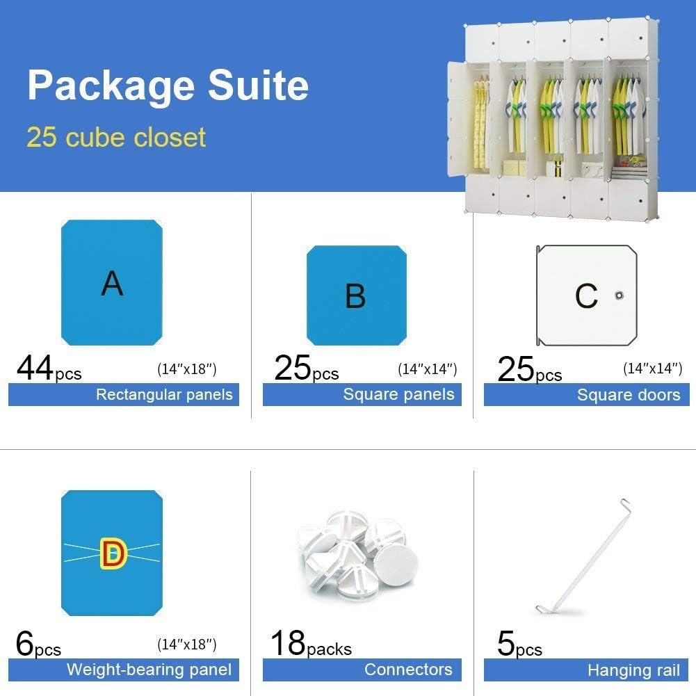 White 25 Cubes Dresser B591