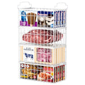 4 Pack Stackable Black Freezer Organizer Bins with Handles G345