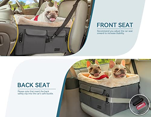 Washable Dog Booster Seat with Carrying Case (Small, Tan) N7766