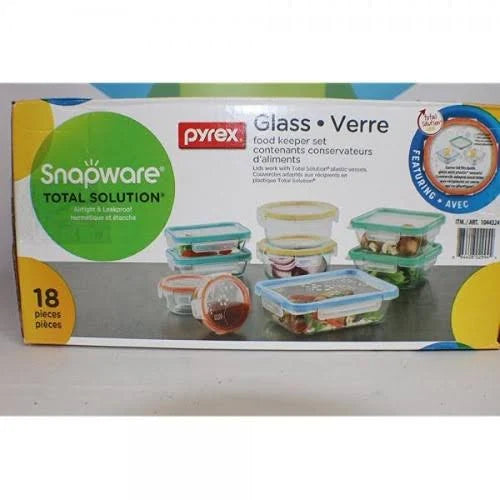 18 count Glass Food Storage Set G611864