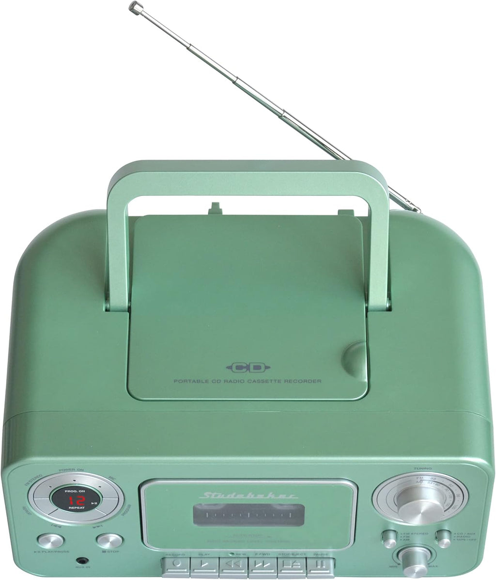 Portable Stereo CD Player with AM/FM Stereo Radio and Cassette Player G6011