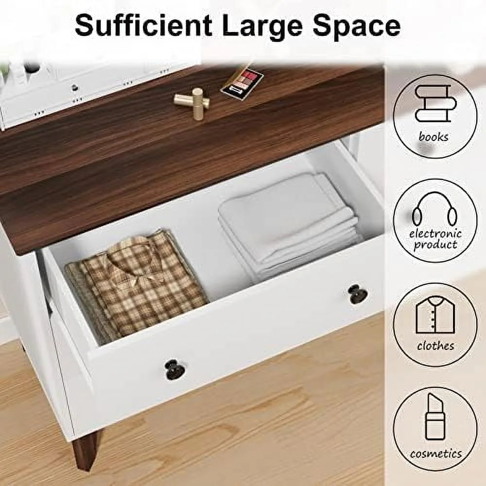 Black 6 Drawer Wood Dresser X515570