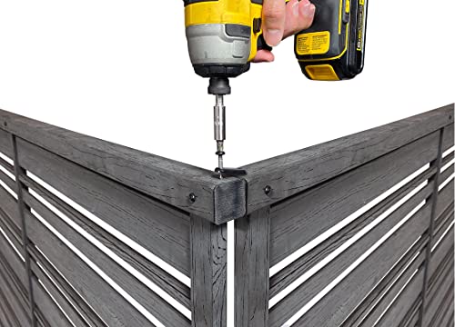 Charcoal 4 ft H x 5.3 ft W Outdoor Privacy Fence Screen 2 Panels A47101