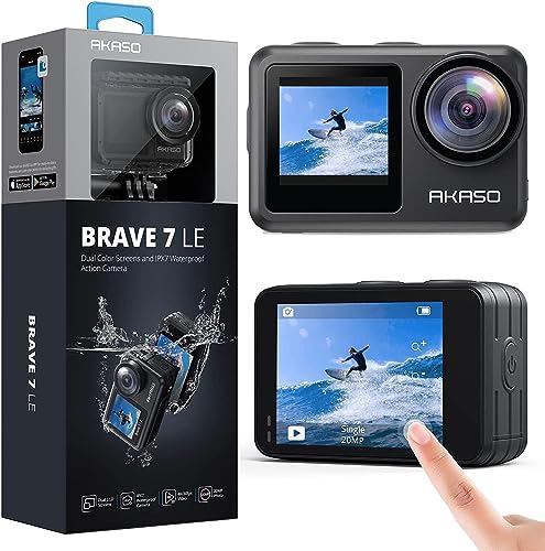 4K30FPS 20MP WiFi Action Camera with Touch Screen EIS 2.0 Zoom Remote Control 131 Feet Underwater Camera with 2X 1350mAh Batteries C689