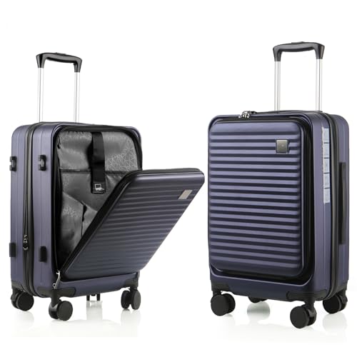 Black 20-Inch Hardside Carry On Luggage with Spinner Wheels TSA Lock S53933