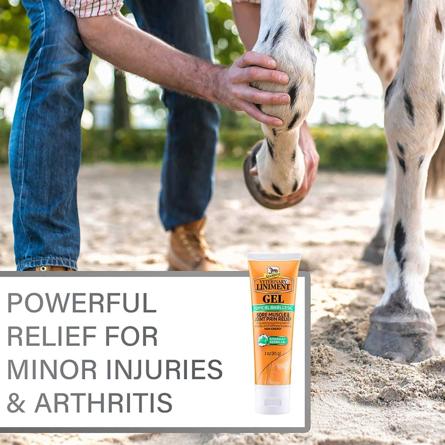 Absorbine Veterinary Liniment Gel Topical Menthol Analgesic Rub K7349