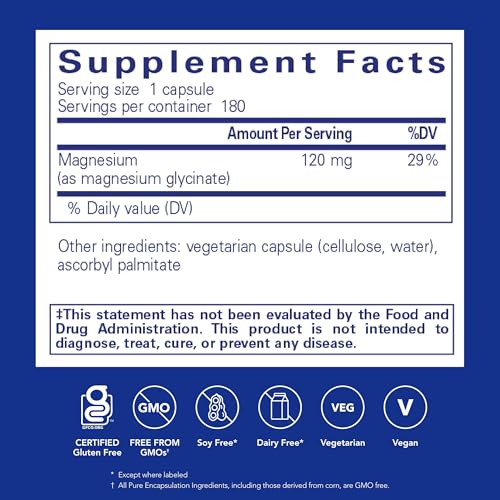 Magnesium Glycinate Supplement - 90 Capsules S57783