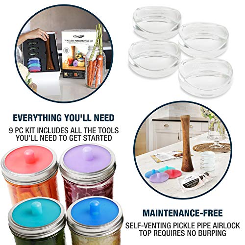 Fermentation Jar Starter Set with Mason Jar, Lids & Weight C436753