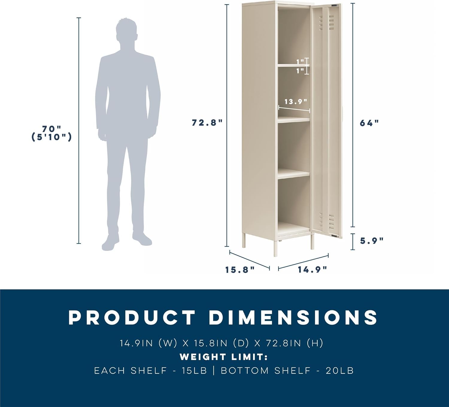 Parchment Metal Storage Cabinet Q567