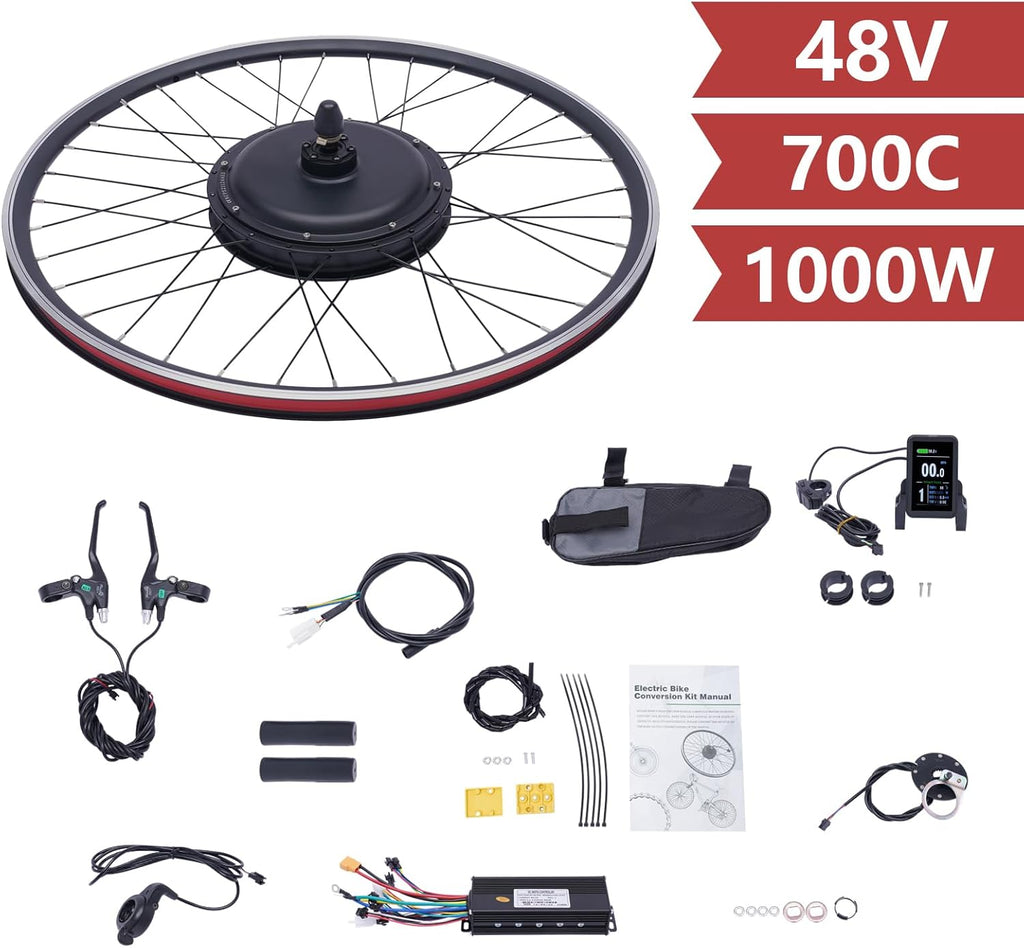 48V 1000W Front Wheel Hub Motor E-Bike Conversion Kit Q3313