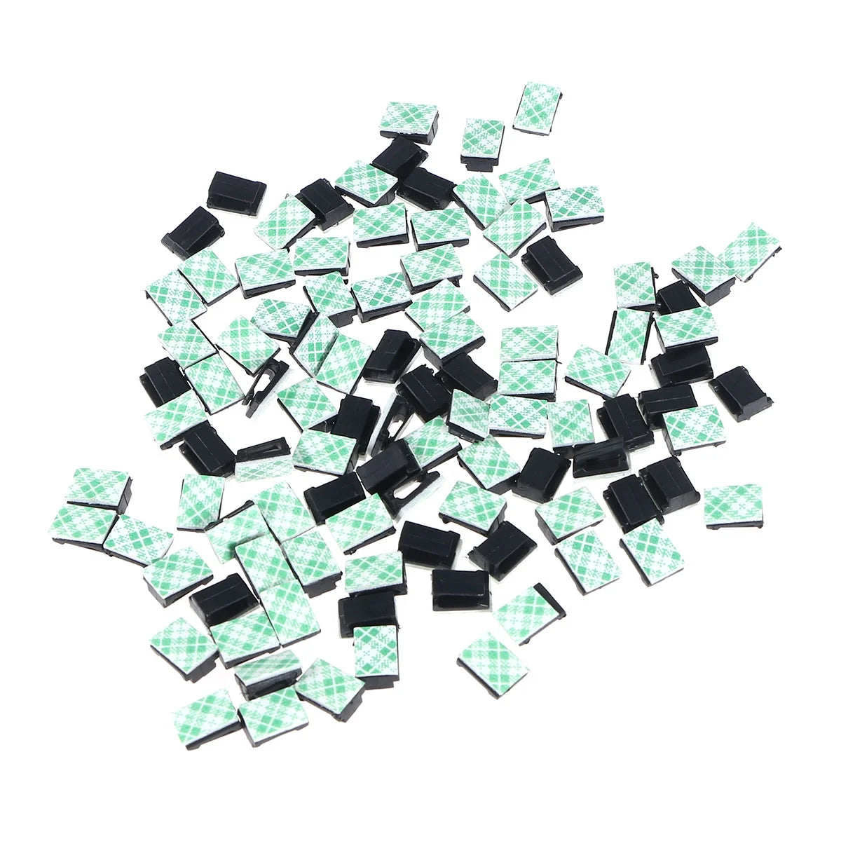 100pcs Black Adhesive Cable Clips Wire Cord Holders X3611