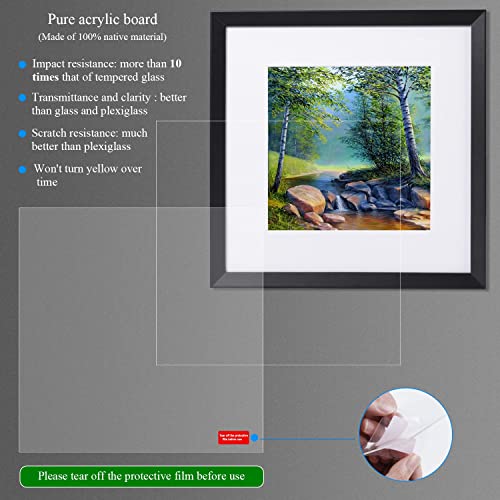 10x10 Black Solid Wood Picture Frame D764021