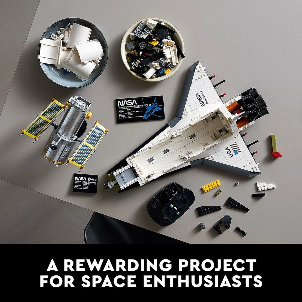 LEGO Icons NASA Space Shuttle Discovery Model Building Kit with Hubble Telescope I56667