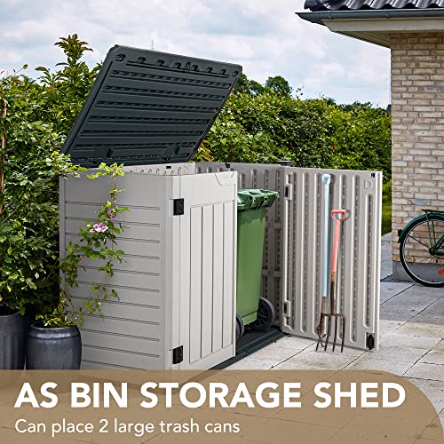 Resin Outdoor Storage Shed 34 Cu Ft Horizontal Storage Cabinet V47441