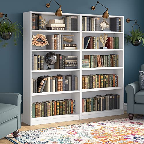 Black 5 Shelf Bookcase Set of 2 Z417114