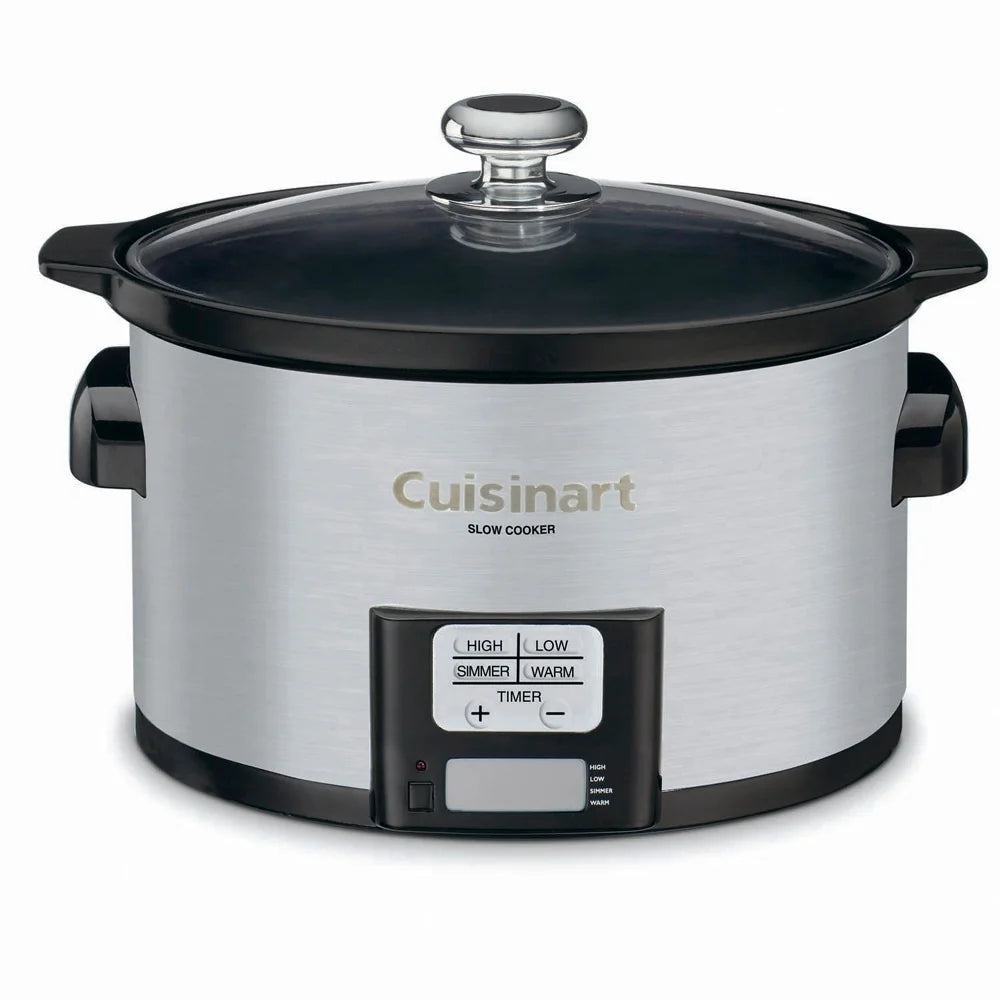 3.5 Quart Programmable Slow Cooker Brushed Stainless Steel E6612
