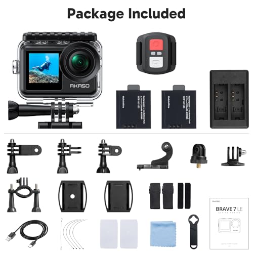 4K30FPS 20MP WiFi Action Camera with Touch Screen EIS 2.0 Zoom Remote Control 131 Feet Underwater Camera with 2X 1350mAh Batteries C689