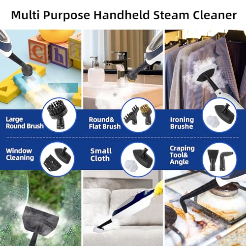 10-in-1 Floor Steamer Detachable Multi-Purpose Handheld Steam Cleaner with 11 Accessories F374883
