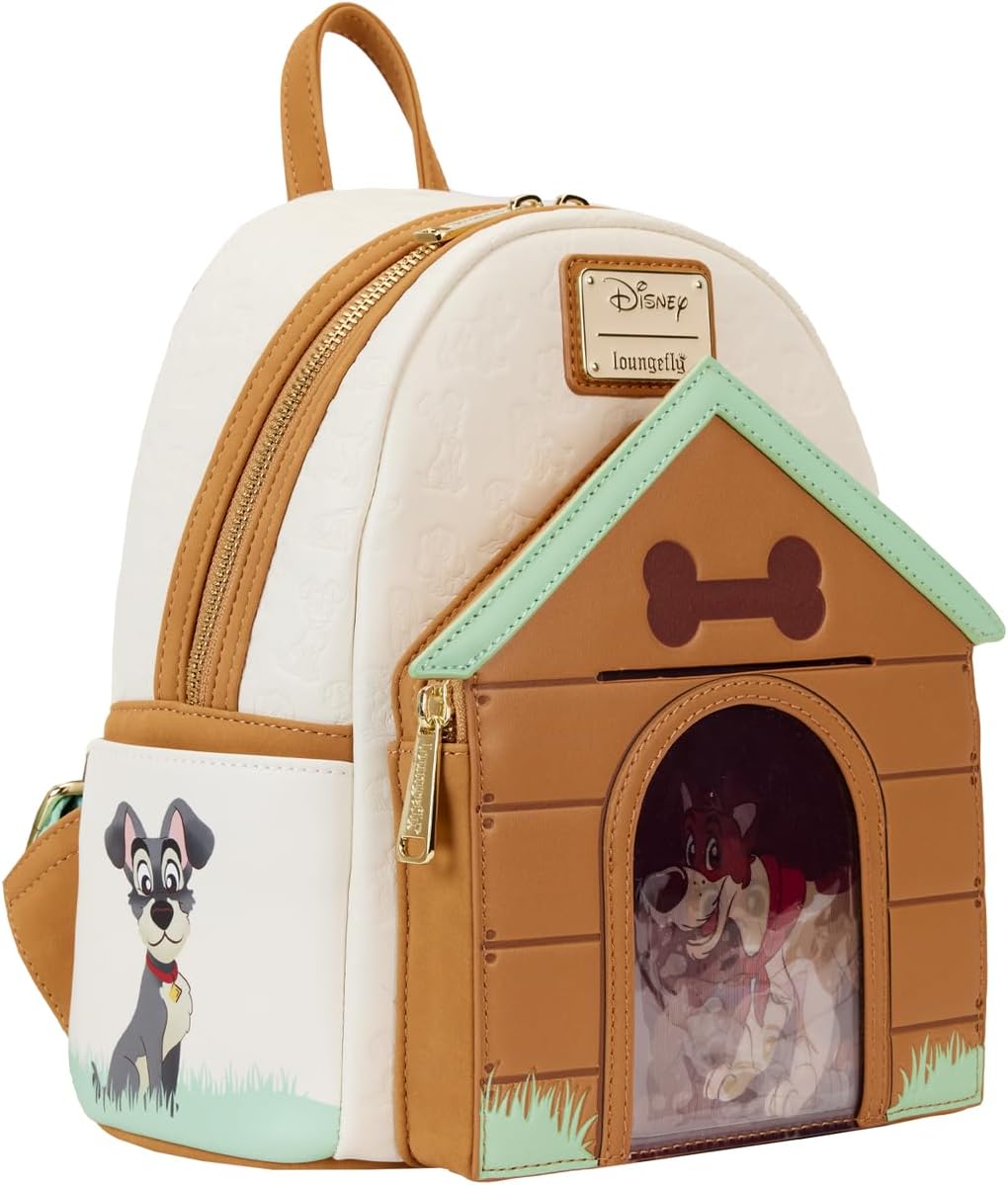 Loungefly Disney I Heart Dogs Dog House Triple Lenticular Double Strap Shoulder Bag Z9273